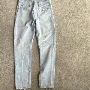 Levi’s 501 light colored skinny jeans size W28 L30